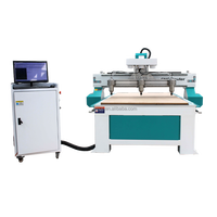 Routeur CNC multi-broches à 3 têtes et 3 axes robuste avec machine de découpe rotative 3D pour la sculpture sur bois Prix M-shine