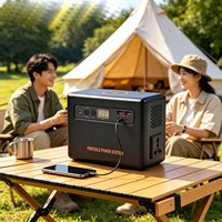 Station d'alimentation portable à onde sinusoïdale modifiée 200W avec lumière LED pour le camping en plein air, la maison et les situations d'urgence