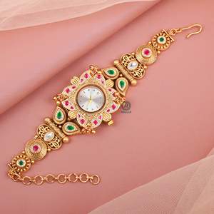 Maanvi Antique Designer Brass Watch Bracelet - Product Image 3