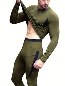 Top Trending <b>Men's</b> Base Layer Suit Set Breathable Compression Sportswear for Gym Training <b>Men's</b> Workout Set Compression Tops - Product Image 3