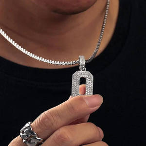 Joyería de Hip Hop en Plata 925 con Diamantes de Moissanita, Colgante con Letra del 01 al 10, para Regalo y Fiesta, Amuleto para Ella - Product Image 4