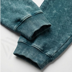 Conjunto de Sudadera Holgada y Pantalones Acampanados Personalizados para Hombre, Estilo Urbano, con Lavado Ácido, Estampado DTG, Corte Recortado - Product Image 6