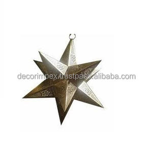 Feliz Navidad Artículo de fundición de hierro Acabado martillado Metal plateado Colgante único Adornos de aluminio decorativos Navidad - Product Image 5
