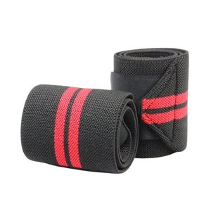 Muñequeras de Alta Resistencia con Triple Franja Negra y Roja para Levantamiento de Pesas, Equipo de Entrenamiento Profesional OEM - Product Image 1