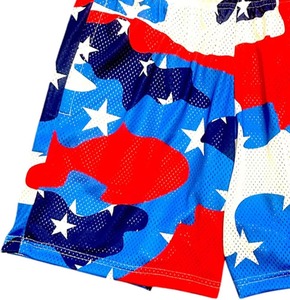<b>Men's</b> Black Mesh <b>Shorts</b> With <b>White</b> Star Pattern Drawstring Waist Casual Breathable Sport Wear - Product Image 4