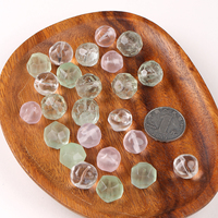 Perle d'ananas en quartz naturel transparent, pierre en cristal transparent à facettes pour la fabrication de bijoux DIY, véritable pierre précieuse de quartz pour boucles d'oreilles