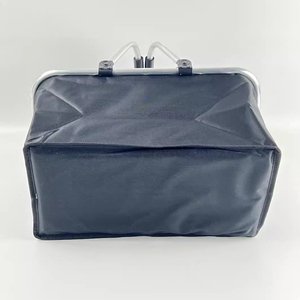 Cesta de Picnic de Gran Capacidad en Tela Oxford Azul, Bolsa de Almacenamiento Multifuncional para Llevar al Aire Libre, Plegable y Portátil - Product Image 4