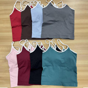 Solid Color Blank Women Loose Cropped Workout Gym Tank <b>Tops</b> Blouse Custom Logo Quick Dry Sleeveless T Shirt Athletic Yoga <b>Vest</b> - Product Image 3