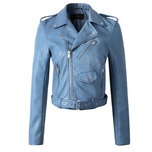 Quilted Women's Faux PU Leather Jacket Casual <b>Lady</b> Lapel Zipper Coat Breathable Oxford Fabric Everyday Use Knitted for - Product Image 4