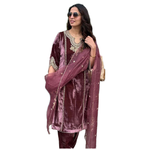 Top de fiesta de mujer elegante de diseñador-Dupatta and Bottom Set - Product Image 1