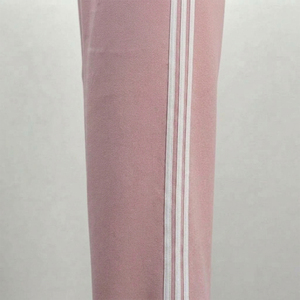 Crescent Wear Womens <b>Pink</b> 100% Cotton High Street Winter <b>Tracksuit</b> <b>Set</b> Contrast Stripe Detailing Customizable Colors Logos - Product Image 3