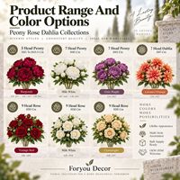 Bunga Peony Artifisial Grosir untuk Makam, Vas Bunga Peringatan, Buket untuk Hari Semua Orang Kudus Eropa bagi Importir Ritel