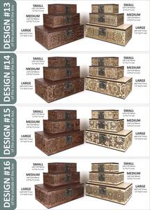 Custom Wooden Gift <b>Box</b> with Laser Engraving Rectangle Shape Metal <b>Lock</b> Oven <b>Safe</b> for Wedding Valentine Party Favors - Product Image 4