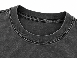 T-shirt en coton surdimensionné à imprimé graphique vintage, effet délavé, personnalisé, style streetwear lourd - Product Image 3