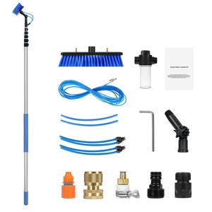 Kit Asta Estensibile per Pulizia Pannelli Solari da 36FT con Spazzola Rotante a 180 Gradi, Tubo da 65.6FT e Zaino per Alimentazione ad Acqua - Product Image 1