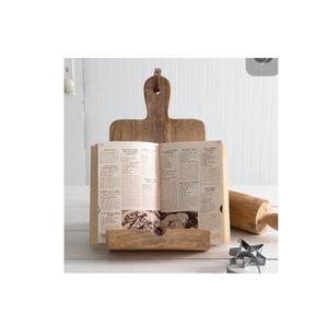 Support de livre de recettes en bois moderne avec barre en laiton, support de livre de cuisine, présentoir de tablette haut de gamme, meilleure vente, élégant et tendance - Product Image 6