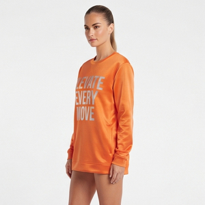 Oversized 100% Polyester Fleece Printed Sweatshirt Women Crew Neck Printed <b>Sweat</b> Shirts Ladies Loose Fit Printed Long Sweatshirt - Product Image 3