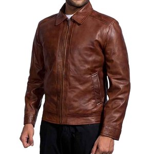 <b>Men</b> <b>Leather</b> <b>Jackets</b> Genuine Lambskin Slim Fit Biker <b>Jacket</b> Casual Fashion Winter Coat OEM Custom Logo Supplier - Product Image 2
