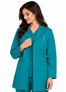 Batas de Laboratorio Blancas Personalizadas al por Mayor, Manga Larga para Médicos y Médicas, Uniforme Médico Transpirable de Polialgodón, Farmacéutico - Product Image 6