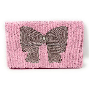 Custom Designer Elegant for <b>Silver</b> Beaded <b>Clutch</b> Evening Handbag Handmade Embroidered Party Foldable Durable Eco-Friendly Chain - Product Image 4