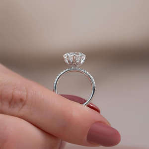 IGI/GIA Lab Grown Cut Diamond Vintage 14K Anillo de boda/compromiso amarillo Unisex Oro blanco fino para fiesta de aniversario-Worthy - Product Image 3