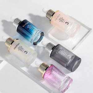 Botellas de suero de vidrio de fondo grueso de lujo, botella de gotero de plata de esencia con hombro, 30ml - Product Image 5