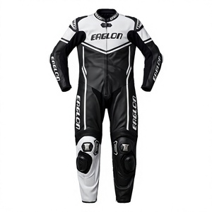 Traje de Carreras de Motocicleta Personalizado para Hombre, de Cuero Vacuno/Canguro GSXR, Mono de Una Pieza, con Protección CE OEM y Soporte para la Espalda - Product Image 1