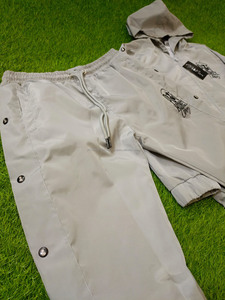 Chándal cortavientos para exteriores con cremallera de tela de alta calidad para hombre, chándal de nailon personalizado al por mayor, 2024 - Product Image 5