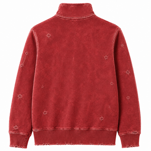 Sweat-shirt à capuche zippé pour homme, personnalisé, vintage, délavé, effet usé, en molleton épais, effet décoloré par le soleil - Product Image 6