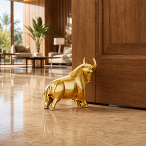 Luxury Bull Brass <b>Door</b> Stopper Heavy Duty Decorative Floor <b>Standing</b> <b>Door</b> Holder Home Office Hotel Hardware Accent Decor Gold - Product Image 4
