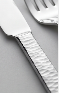 Ensemble de couverts élégants en acier inoxydable avec manche à design martelé, parfait pour les restaurants, vaisselle élégante, ustensiles de cuisine - Product Image 3
