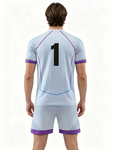 Conjunto de Camiseta de Fútbol para Hombre con Número 1, Cuello en V, Manga Corta, Transpirable, Uniforme de Poliéster para Adultos, Todas las Temporadas - Product Image 3
