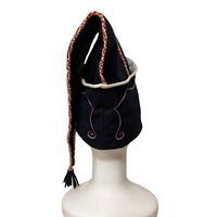 Bonnet de Grenadier à Cheval de la Garde Napoléonienne, un type de casquette en laine, brodé à la main, en tissu.