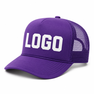 Foam Front Trucker <b>Cap</b> Custom Embroidery Mesh Back Adjustable Snapback Unisex Casual <b>Hat</b> 6-Panel Design - Product Image 1