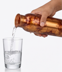 Premium Flower Print <b>Copper</b> Water <b>Bottle</b> Eco Friendly Floral Design <b>Bottle</b> for Daily Hydration Travel School Outdoor Gifts - Product Image 3