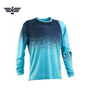 เสื้อเจอร์ซีย์มอเตอร์ครอสแบบสั่งทำพิเศษ ระบายอากาศได้ดี กันน้ำ ผลิตจากโพลีเอสเตอร์ %  สำหรับแข่งรถจักรยานเสือภูเขาแบบดาวน์ฮิลล์ แข่งรถออฟโรด และมอเตอร์ไซค์ แขนยาว - Product Image 1