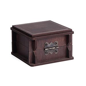 Caja de joyería de madera para mujeres y hombres, para anillos |   Caja Organizadora de Joyas con Tallados a Mano, Artículos de Regalo - Product Image 2