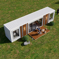 Villa conteneur modulaire préfabriquée de 40 pieds, mobile, avec structure en acier respirante pour projet hôtelier