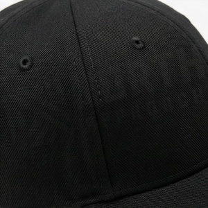 <b>Black</b> 6-Panel <b>Baseball</b> <b>Cap</b> Adjustable Fitted Unisex Cotton Twill Casual Hat Solid Color Adult Size - Product Image 5