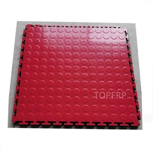 Anti-Slip PVC Industrial <b>Rubber</b> Interlocking Tile Vinyl Flooring Solution with Graphic Design Capability - Product Image 2