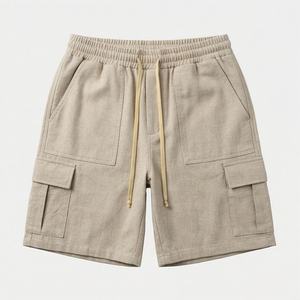 กางเกงขาสั้นคาร์โก้ผู้ชายแฟชั่นชั้นนำ OEM ผลิตตามสั่ง คุณภาพสูง ระบายอากาศได้ดี สไตล์ไฮสตรีท ซักง่าย สวมใส่สบาย มีเชือกผูก - Product Image 1