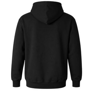 Sudadera con Capucha Negra, de Forro Polar, Manga Larga, con Estampado Gráfico, Diseño AKA, Informal, con Bolsillo Canguro - Product Image 2
