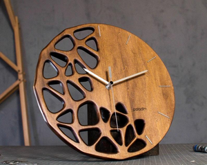Premium Wooden Wall <b>Clock</b> - Handmade Art Design with Quartz <b>Movement</b> for Modern Homes - Product Image 3