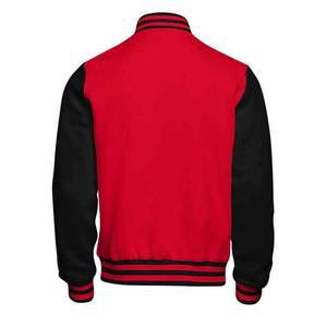 Unisex American Style Winter Casual Varsity Letterman University Baseball Woolen Jacket <b>Covered</b> <b>Button</b> Breathable Comfort - Product Image 2
