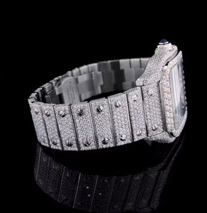 Montre Skelton Vision de haute qualité, entièrement sertie de pierres, pour hommes, automatique, mécanique, design de créateurs, style hip-hop, avec moissanite VVS couleur D - Product Image 3