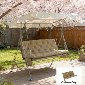 Cuscino Beige per Altalena da Esterno, Comodo Cuscino per Panchina da Giardino - Product Image 1