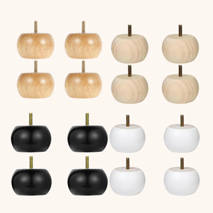 Solid Wood Ball <b>Legs</b> for Furniture Decorative Wooden Bun Feet for Sofa Cabinet Table Durable Round Shape <b>Legs</b> for Home Upgrade - Product Image 2