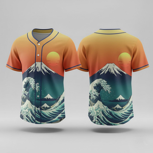 เสื้อเบสบอลสไตล์ยูร์บัน ระบายอากาศได้ดี ลายพิมพ์แบบซับลิเมชั่น ออกแบบสไตล์ฮิปฮอป ติดกระดุมเต็มตัว ชุดกีฬาสำหรับตลาดยุโรป ปี 2026 - Product Image 6