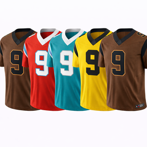 Camiseta de Fútbol Americano Personalizada, Unisex, 100% Poliéster, Tallas Grandes, para Equipos, Clubes, Ligas, Escuelas Deportivas, Uniforme Sublimado OEM - Product Image 2