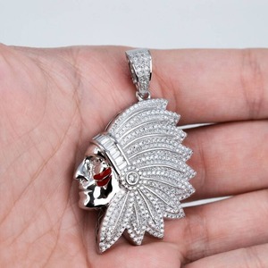 Colgantes de pájaro de diamante VVS natural personalizados, estilo hip hop, con incrustaciones de moissanita, chapados en plata, para regalo - Product Image 2